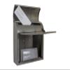 Qualarc WF-L33SL Compton Rectangular Stainless Steel Locking Wall Mount Mailbox, Silver,4.5"D x 15"W x 14.5"H view 3