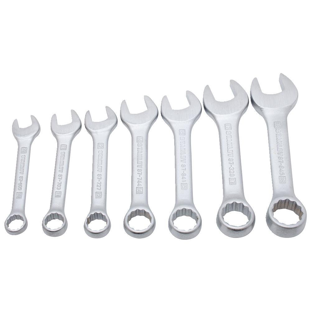 Stanley STMT72255 Stubby Metric Combination Wrench Set, 7 Piece