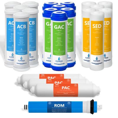 Express Water Reverse Osmosis System Replacement Filter Set, 22 Filters