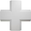 Ekena Millwork CC08ICI02X20X20TR Inner Cross Intersection for 8" Traditional Coffered Ceiling System, 20"W x 2"P x 20"L, Primed view 1