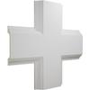 Ekena Millwork CC08ICI02X20X20TR Inner Cross Intersection for 8" Traditional Coffered Ceiling System, 20"W x 2"P x 20"L, Primed view 3