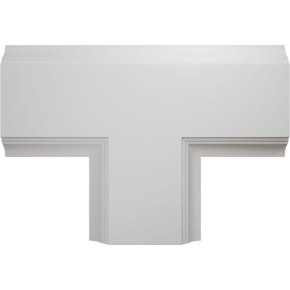 Ekena Millwork CC08ITE02X14X20TR Inner Tee for 8" Traditional Coffered Ceiling System, 14"W x 2"P x 20"L, Primed