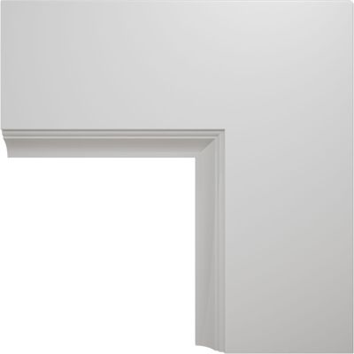 Ekena Millwork CC05PIC02X14X14TR Perimeter Inside Corner for 5" Traditional Coffered Ceiling System, 14"W x 2"P x 14"L, Primed, White