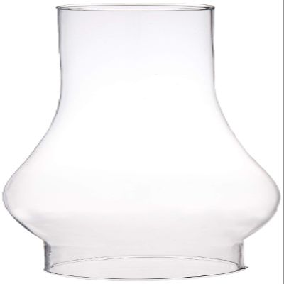 Ciata 10 Inch Handblown Clear Glass Chimney Lamp Shade with 2-5/8 inch Fitter and 3-5/8 inch Bulge - 2 Pack