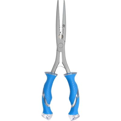 CUDA 10.25" Titanium Bonded Stainless Steel Freshwater Long Needle Nose Pliers #18113 Durable Fishing Hooks Remover, Ring Splitter with Crimper & Mono & Fluorocarbon Cutter