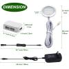 AIBOO RGBW RGB + White Color Changing Christmas Xmas Under Cabinet LED Lights Kit IR Remote Puck Lights for Kitchen Counter Shelf Furniture Ambiance Lighting (RGBW, 4 Lights, 12W) view 3