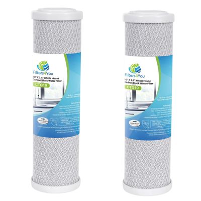 CFS 0.5 Micron Carbon Block Cartridge for RIF-5 CBC-10 CB3 FXULC - 2 Pack