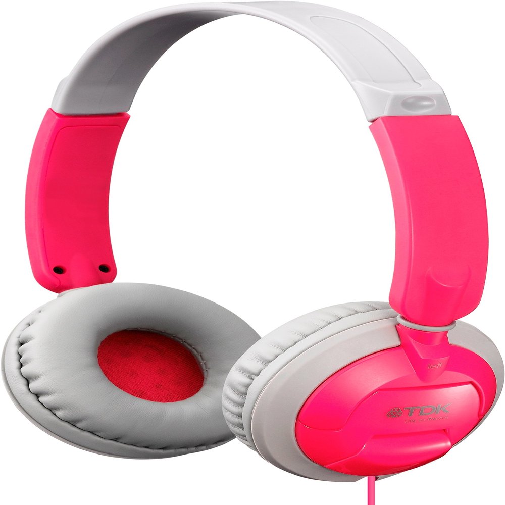 TDK Ultimate Comfort ST-100 Ultralight Stereo Headphones Pink