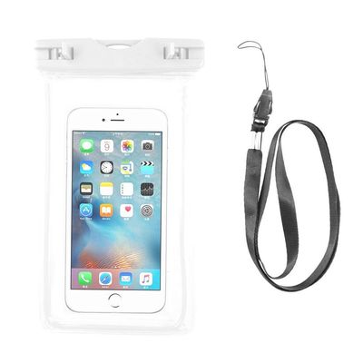 FoRapid Waterproof Case Cell Phone Dry Bag Pouch+Lanyard Compatible with iPhone 8 X 7 6S, 6S Plus, 6 SE, 5S 5C/Samsung Galaxy S8 S7 S7 Edge, S6, S6 Edge, S5 S6 Note 5 4/HTC up to 7" Diagonal-White