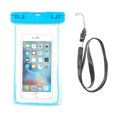 FoRapid Waterproof Case Cell Phone Dry Bag Pouch+Lanyard for iPhone 8 X 7 6S, 6S Plus, 6 SE, 5S 5C/Samsung Galaxy S8 S7 S7 Edge, S6, S6 Edge, S5 S6 Note 5 4/HTC LG Sony Nokia up to 7" Diagonal (Blue)