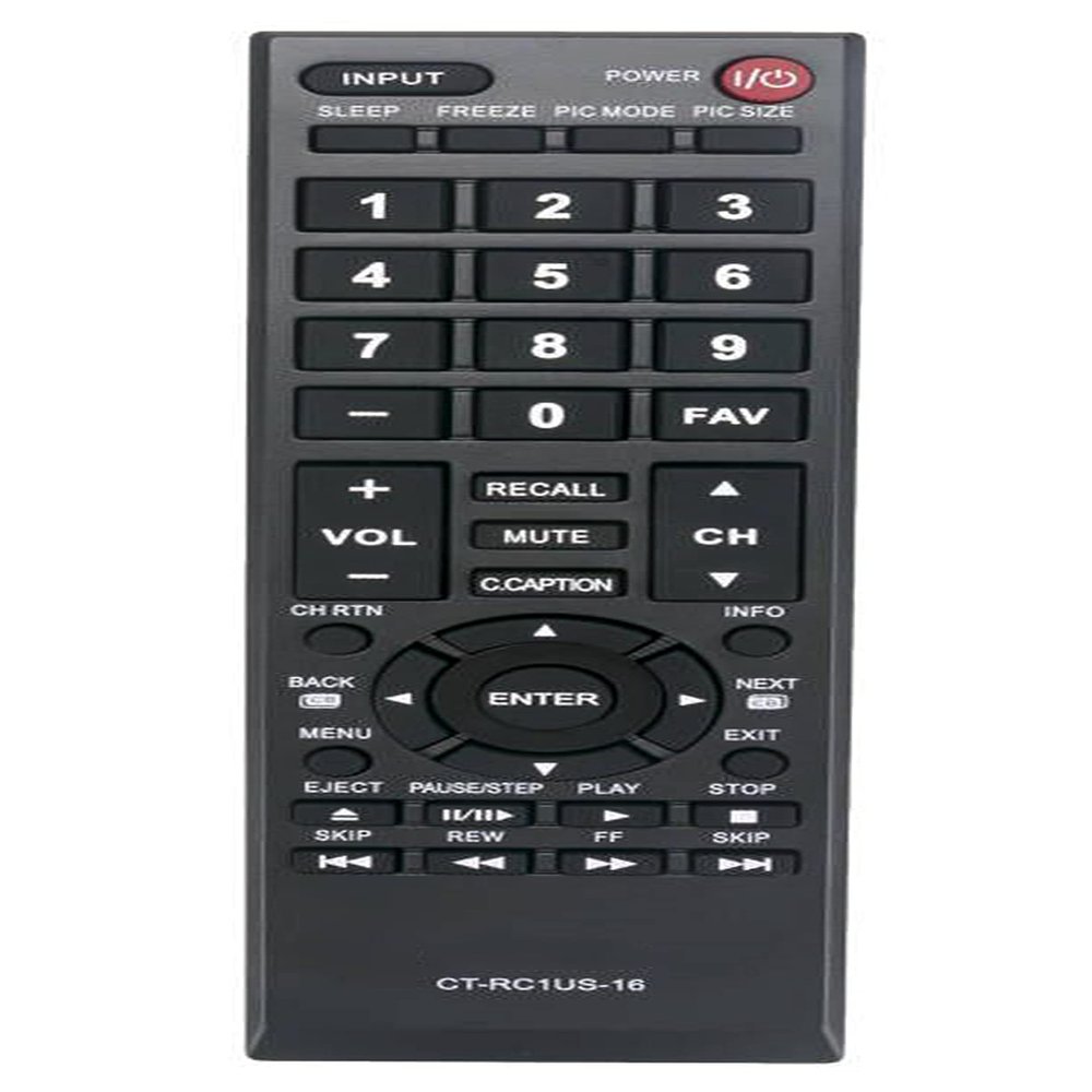 Beyution CT-RC1US-16 Replacement Remote Control Fit for Toshiba TV 43L310U 43L420U 49L310U 49L420U 55L310U 65L350U 19AV600U 19AV600UZ 19C100 19C100U 19C10U 19C1D 19C1DU 19L4200 19SL410U 19SL410X