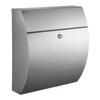 Qualarc WF-0906A Glacial Elliptical Stainless Steel Locking Wall Mount Mailbox, Silver view 1