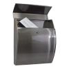 Qualarc WF-0906A Glacial Elliptical Stainless Steel Locking Wall Mount Mailbox, Silver view 3