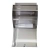 Qualarc WF-0906A Glacial Elliptical Stainless Steel Locking Wall Mount Mailbox, Silver view 4