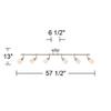 Elm Park 57 1/2" Wide Brushed Nickel 6-Light Fixture Track Light Fixture view 4