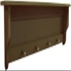 Sawdust City Pine Shelf with pegs - 4' Long (Old Brown) view 1