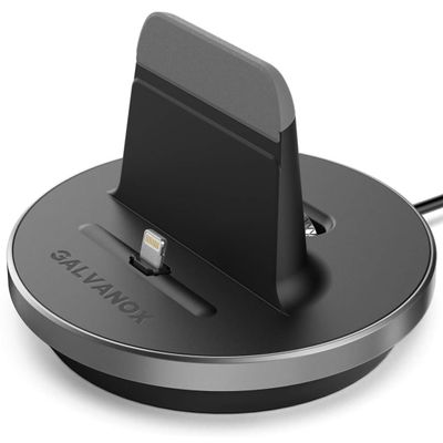 Encased iPhone Charging Lightning Pin Phone Stand (Apple MFi Certified) Non Wireless Desktop Dock Charger for iPhone SE, 11/12 and 13/14 Plus Pro Max (Adjustable, Case-Compatible)