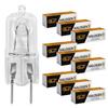 12Vmonster 10 Pack-G8 35 Watt Specialty Lighting Halogen Light Bulbs JCD Type 110v 35W T4 G8 Under Cabinet Puck Lamp Microwave Oven Stove Top Kitchen Appliance Replacement Lighting Bi Pin Clear Lens view 4