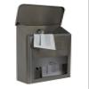 Qualarc WF-L002 Metros Rectangular Stainless Steel Wall Mount Mailbox with Window, Silver/Black view 2