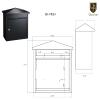 Qualarc WF-PM14 Summit Wall Mount Rectangular Locking Mailbox, Black view 2