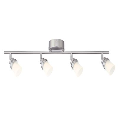 Designers Fountain EVT102027-35 Modern 3'. Brushed Nickel LED Track Lighting Kit with 4 Led Track Lights 1890 Lumens