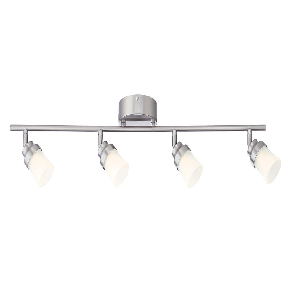 Designers Fountain EVT102027-35 Modern 3'. Brushed Nickel LED Track Lighting Kit with 4 Led Track Lights 1890 Lumens