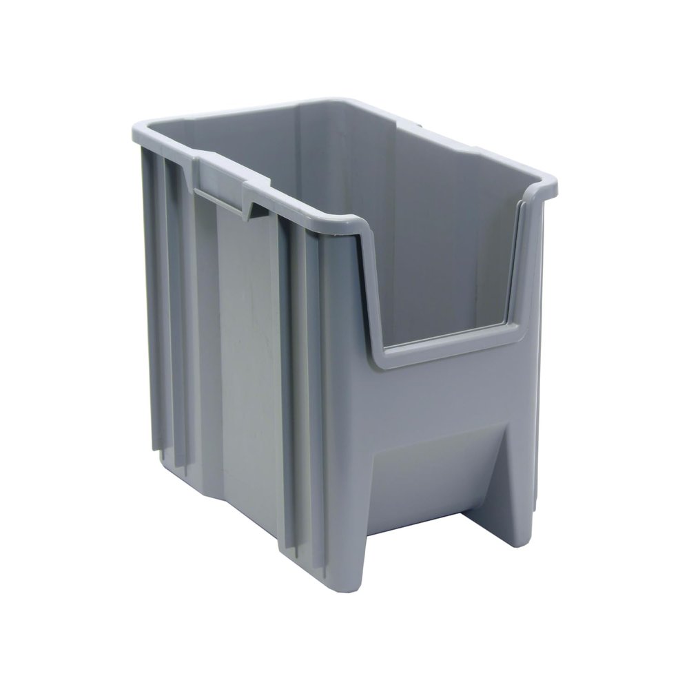 Quantum Storage Systems QGH600GY Giant Stack Container, 17.5" Length, 10-7/8" Width, 12.5" Height, Gray, Pack of 4