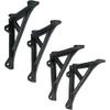 NACH Decorative Shelf Brackets, 4 Pack of 4.9 x 0.78 x 4.92 inch, Black Cast Iron Angle Brackets - Metal Shelf Brackets for Wall - Industrial Shelf Bracket view 1