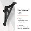 NACH Decorative Shelf Brackets, 4 Pack of 4.9 x 0.78 x 4.92 inch, Black Cast Iron Angle Brackets - Metal Shelf Brackets for Wall - Industrial Shelf Bracket view 4