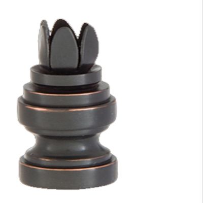 B&P Lamp 6 Prong Design, Base Only Finial, Oiled Bronze Finish