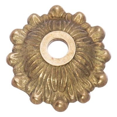 B&P Lamp Cast Brass Bobesche with Fern Design