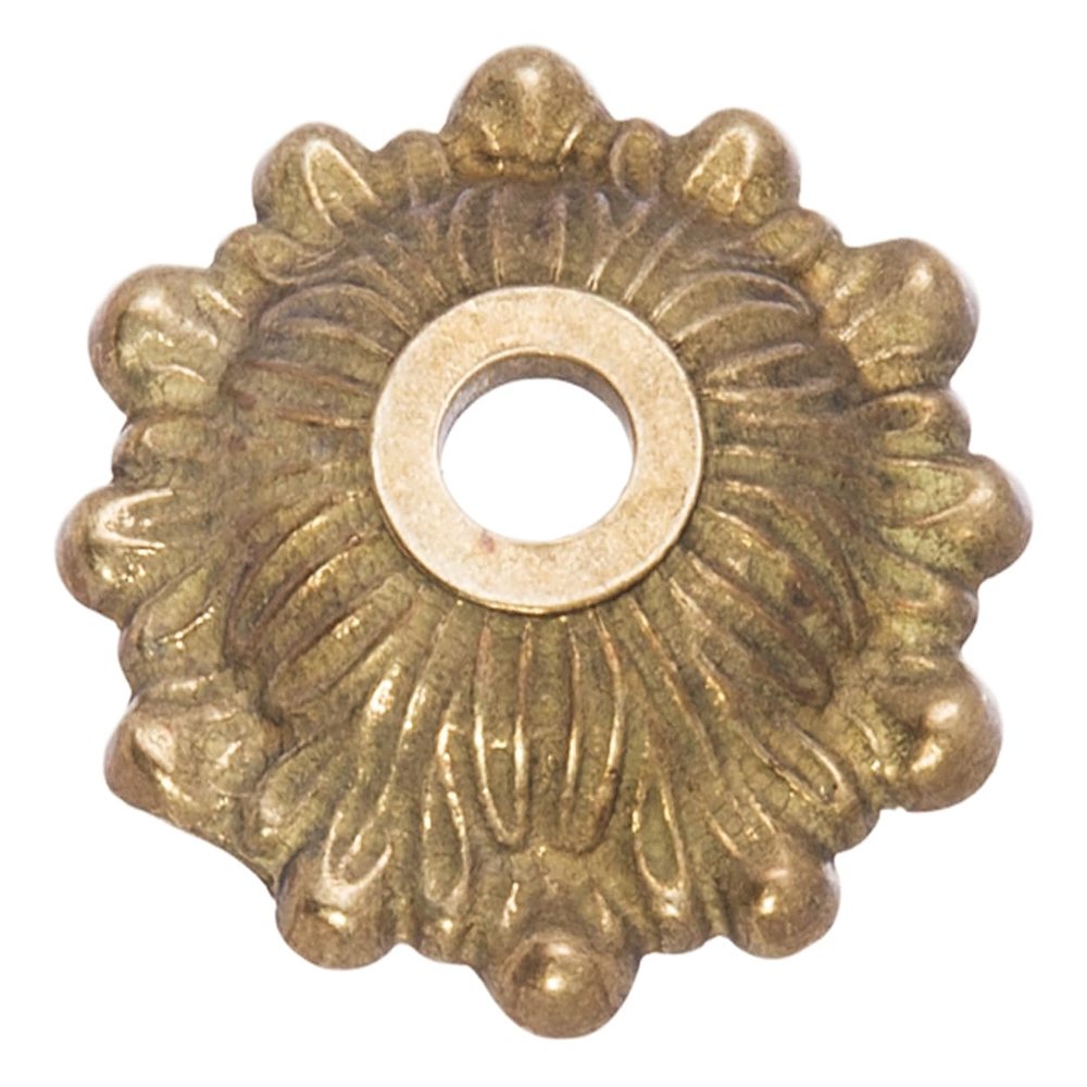 B&P Lamp Cast Brass Bobesche with Fern Design