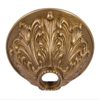 B&P Lamp Brass Finish Cast Brass Screw Collar Ceiling Light Canopy Plate