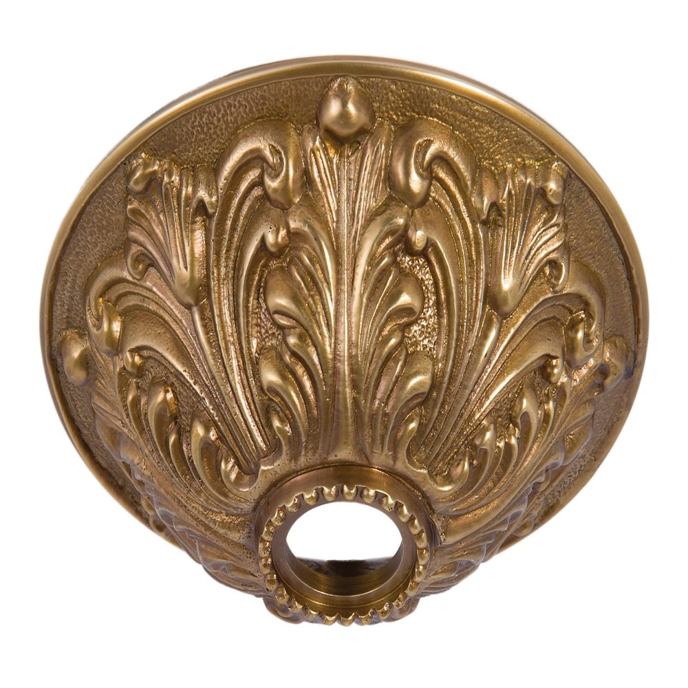 B&P Lamp Brass Finish Cast Brass Screw Collar Ceiling Light Canopy Plate
