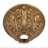 B&P Lamp Brass Finish Cast Brass Screw Collar Ceiling Light Canopy Plate view 2