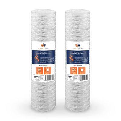 Aquaboon 1 Micron 20 x 4.5 Whole House String Wound Water Filter 2-Pack