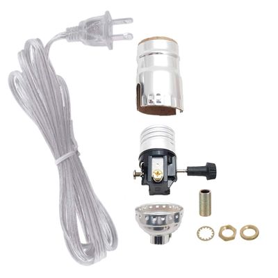 B&P Lamp Nickel Plated Socket with Matching Cord Set and Basic Hardware