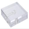 B&P Lamp 4 1/2 Inch Wide Clear Acrylic Square Square Lamp Base With Wire Way view 1