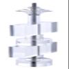B&P Lamp 4 1/2 Inch Wide Clear Acrylic Square Square Lamp Base With Wire Way view 4