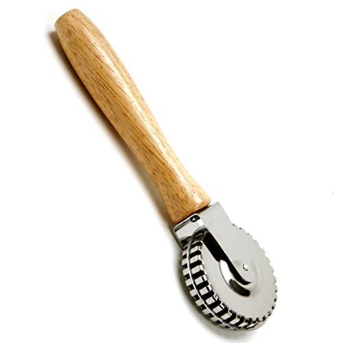 Norpro Slotted Metal Pastry Crimper with Solid Wood Handle, 7" (Pack of 2)