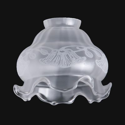 B&P Lamp Art Nouveau Etched Fixture Shade