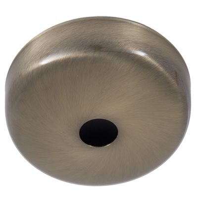 B&P Lamp Antique Brass Finish Plain Rounded Ceiling Light Canopy Plate