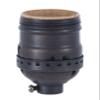 B&P Lamp Keyless Early Electric Style Lamp Socket, Antique Bronze Finish, Keyless (No Switch), Uno Thread Shell view 1