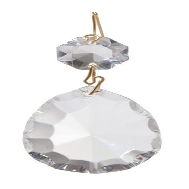 B&P Lamp 2" (50 Mm) Clear, Fire Polished Pendalogue