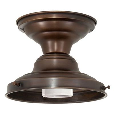 B&P Lamp Wired School House Fixture, Bronze Finish, 6 Inch Fitter