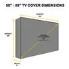 KHOMO GEAR Outdoor TV Cover with Clear Front Universal Weatherproof Protector for 55-58 Inch TV - Fits Most Mounts & Brackets view 3