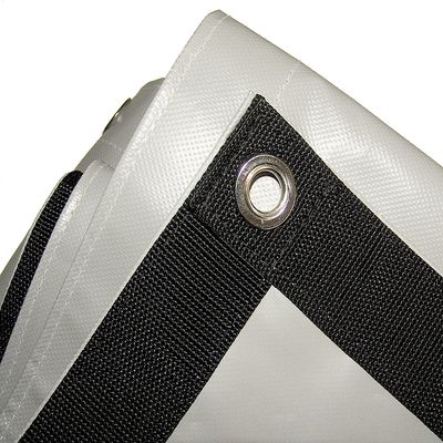 Tarp, Heavy Duty, Gray 3' X 8' Feet Waterproof, 18 Oz. Vinyl w/Reinforced Edges (3' X 8' Feet, Gray)