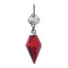 B&P Lamp 1 3/16 Inch Ruby Glass Crystal Chandelier Light Replacement Pendant Prism with Clear Top Bead view 2
