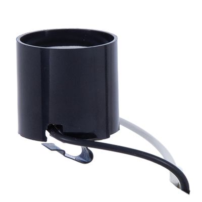 B&P Lamp Vertical Snap-in, Med. Base Socket for 6" pan fixtures, has 6" Wire Leads