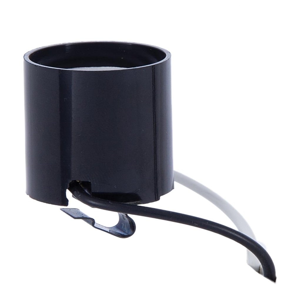 B&P Lamp Vertical Snap-in, Med. Base Socket for 6" pan fixtures, has 6" Wire Leads
